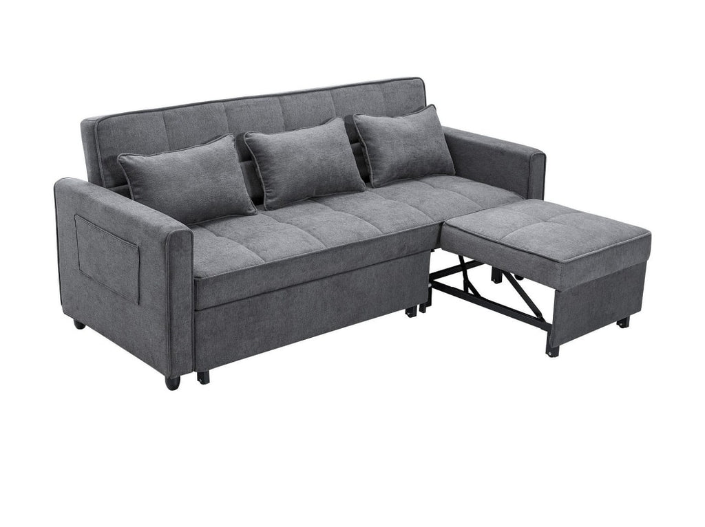 London Convertible Sofa in Dark Grey - King sofa bed image 3