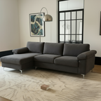 Oxford Sectional Sofa - Dark grey Velvet