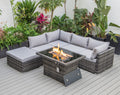 Modern 7.5 ft x 7.5 ft Outdoor Patio Sectional – Compact Elegance for Your Outdoor Space image 0
