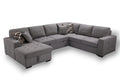 Taylor 6-Seater Sectional Sofa with Two Pullout Beds and Storage - Dark Grey image 0