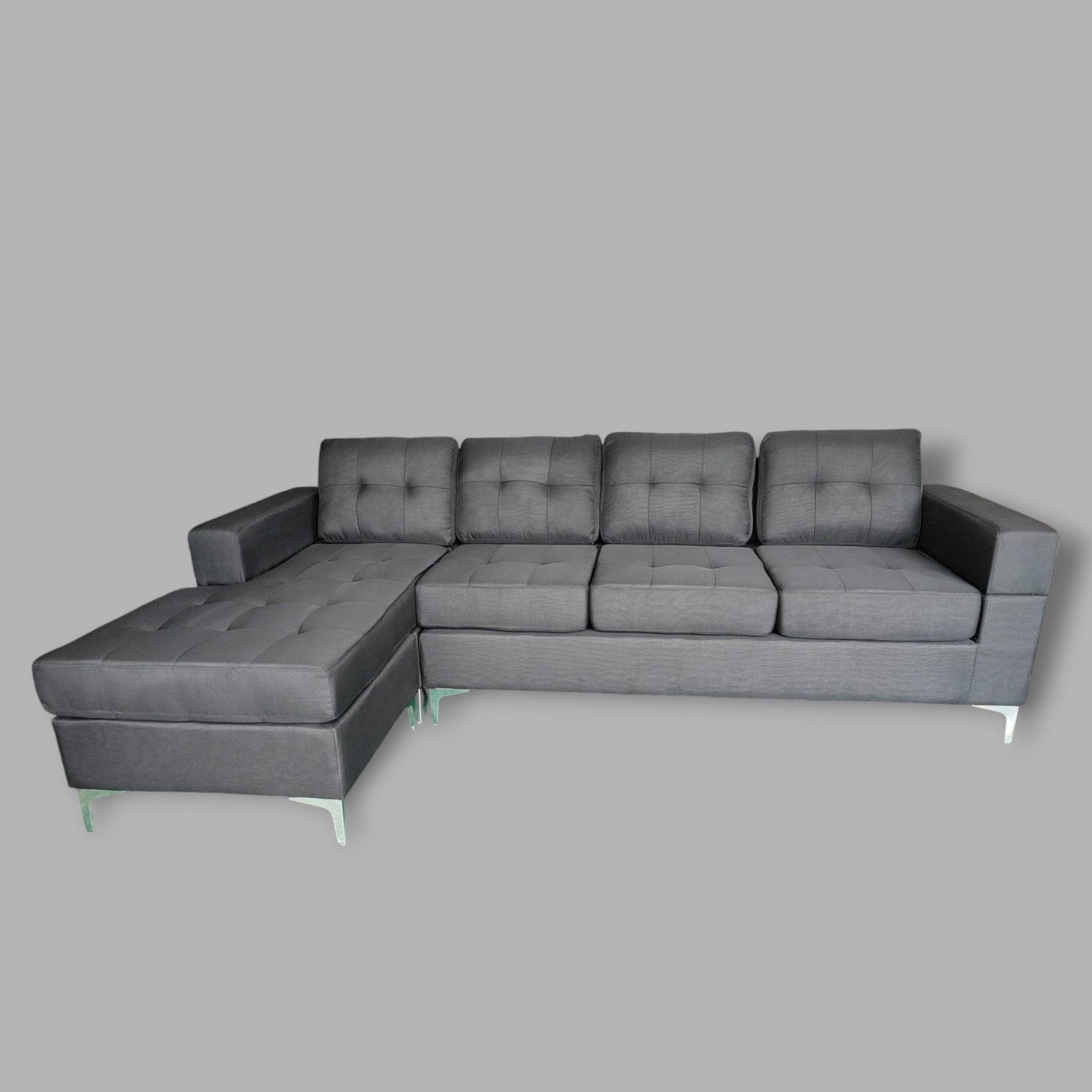 Milan 4 seater sectional - Black image 0