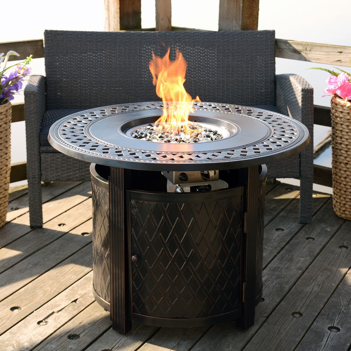 Paramount Ben Aluminum Fire Table, Round image 0