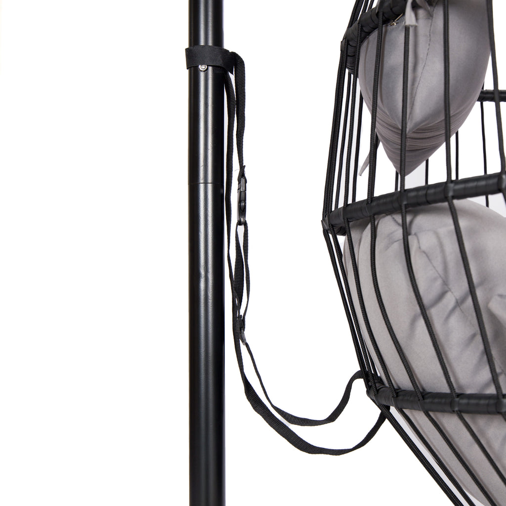 Folding Basket with Dark Grey Cushion image 4