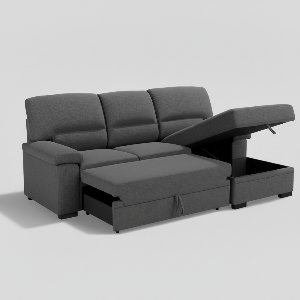 Lato 3-Seater Family Sofa – Dark Grey Ultra-Soft Microfiber