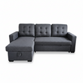 Hudson 3 Seater Sectional Sofabed - Dark grey image 0