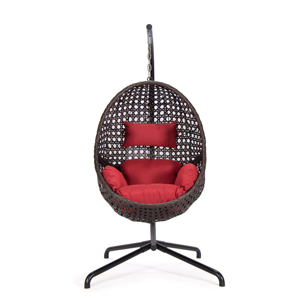 Single Folding Swing with Red Cushion image 2