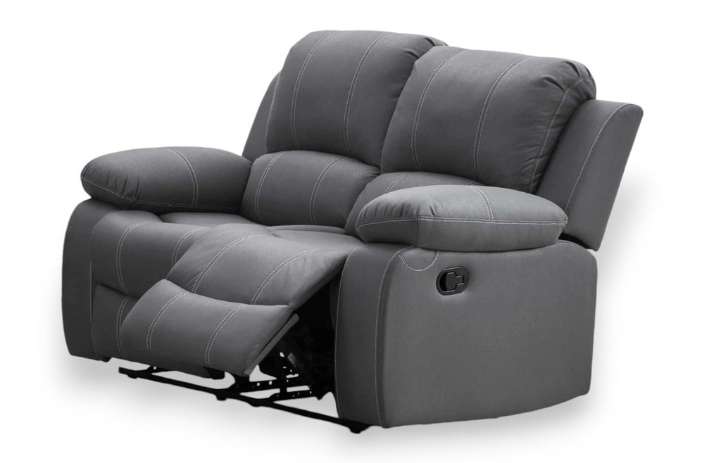 Wave Recliner Set in Grey Suede – 3-Seater, 2-Seater, and 1-Seater image 2