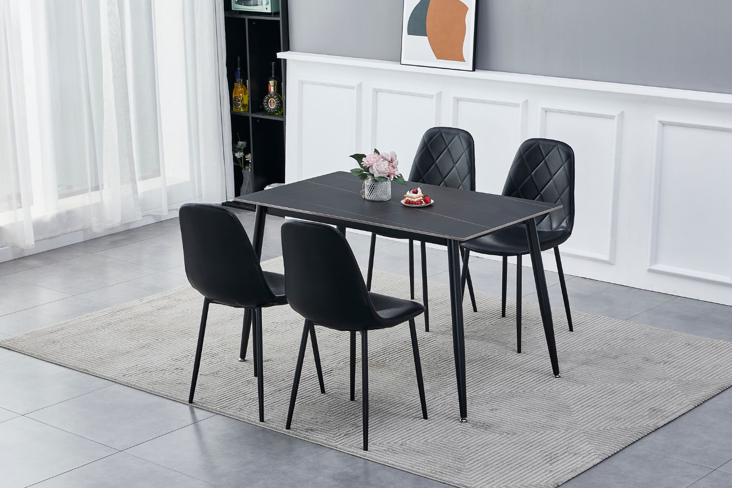 Yukon 5-Piece Dining Set – Black image 0