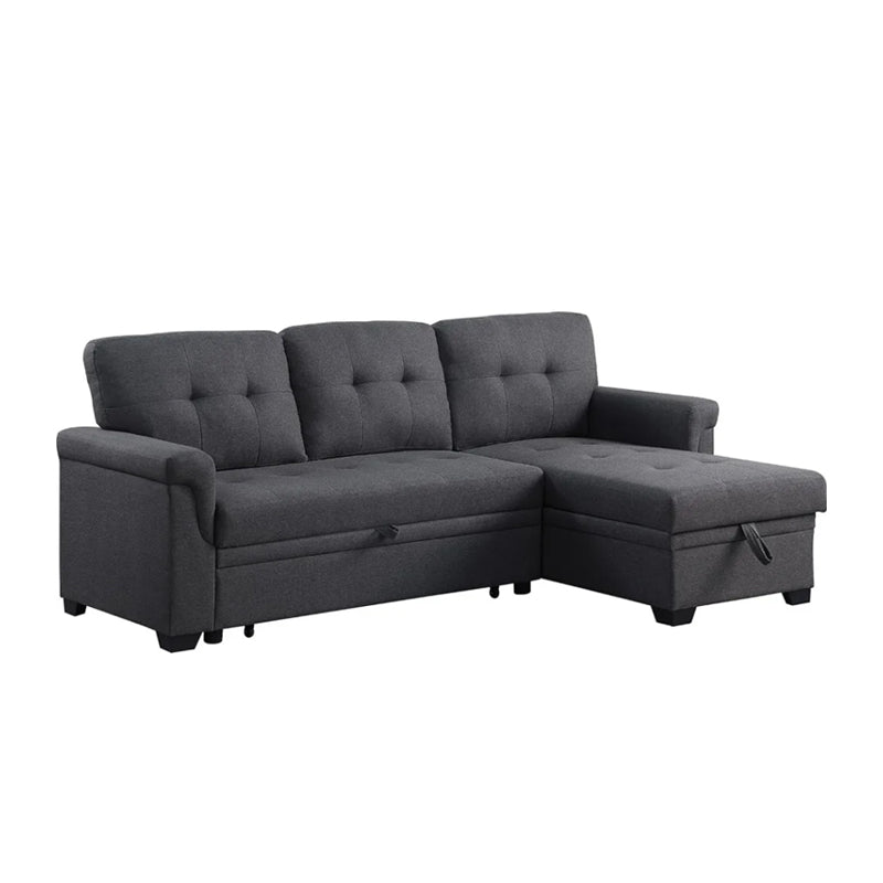 Jasper Sectional Sofa Bed With Storage - Dark Grey image 3