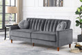 Jade 2-Seater Sectional Futon with Reclining Back – Velvet Grey image 0