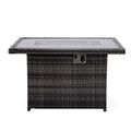 Wicker fire table - Grey