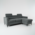 Kaylee sectional convertible to couch - Pepper Black