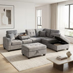 Marbella 110" L-Shape Storage Sectional