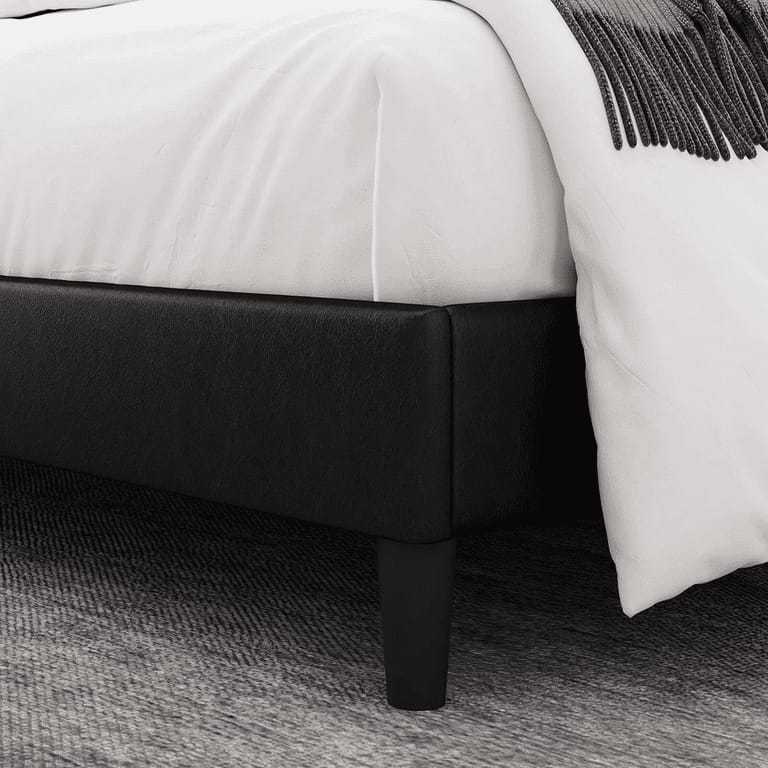 Paris - Black Leather Bed Frame