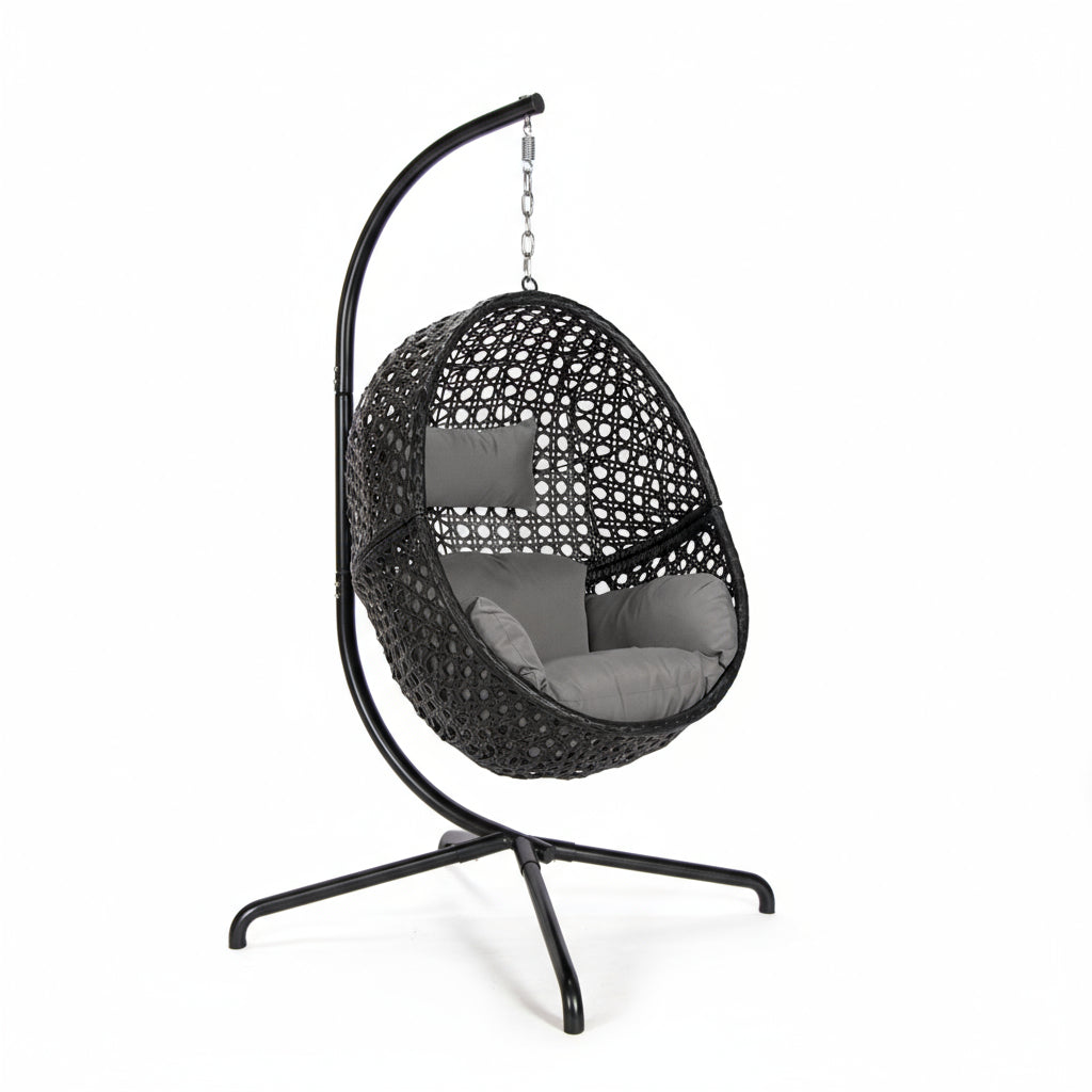 Single Folding Swing with Red Cushion image 0