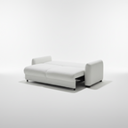 Merzy 3-Seater Pull-Out Sofa Bed with Storage – Sandstone Bouclé