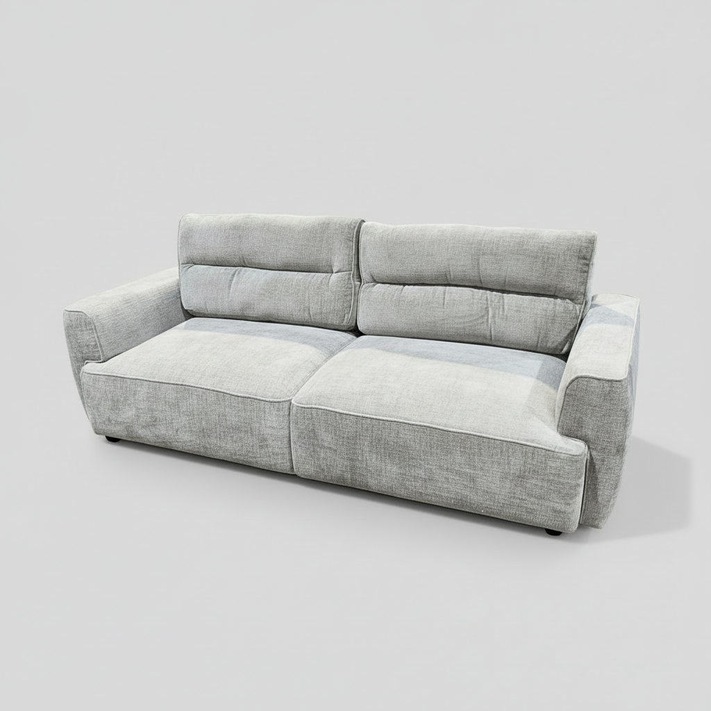 Gray sofa on a light gray background