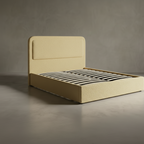 Cama elevable Savannah Queen con almacenamiento hidráulico - Lino gris