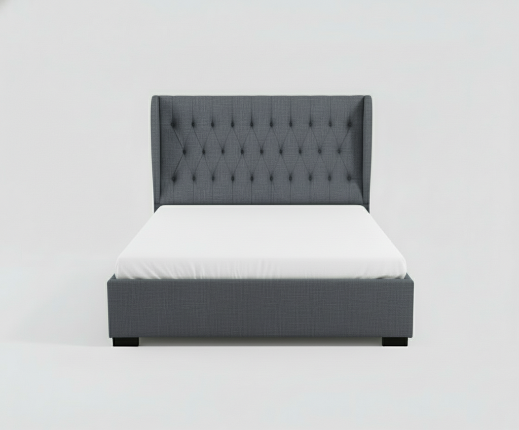 Savannah Queen Hydraulic storage Lift Up bed - Grey linen