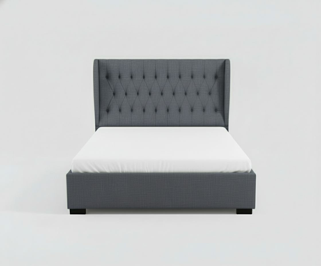 Savannah Queen Hydraulic storage Lift Up bed - Grey linen