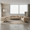 Royal Sapphire Turkish-Style Chesterfield Set -Champagne Cream