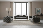Royal Sapphire Turkish-Style Chesterfield Set -Gray