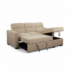 Waza Beige Sectional Sofa with Reversible Chaise and Pullout Bed image 0